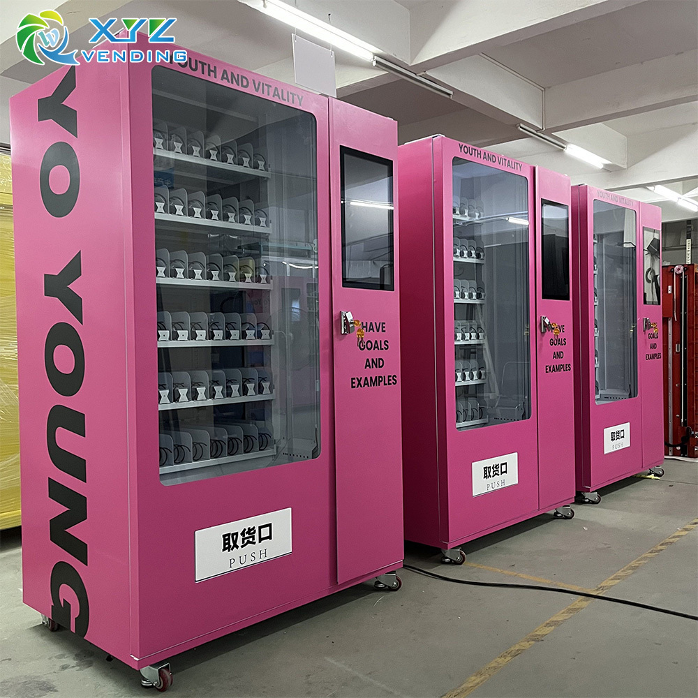 Guangdong Factory Hot Sale Infrared Detection Credit Card Beauty Cheap Pink Vending Machine