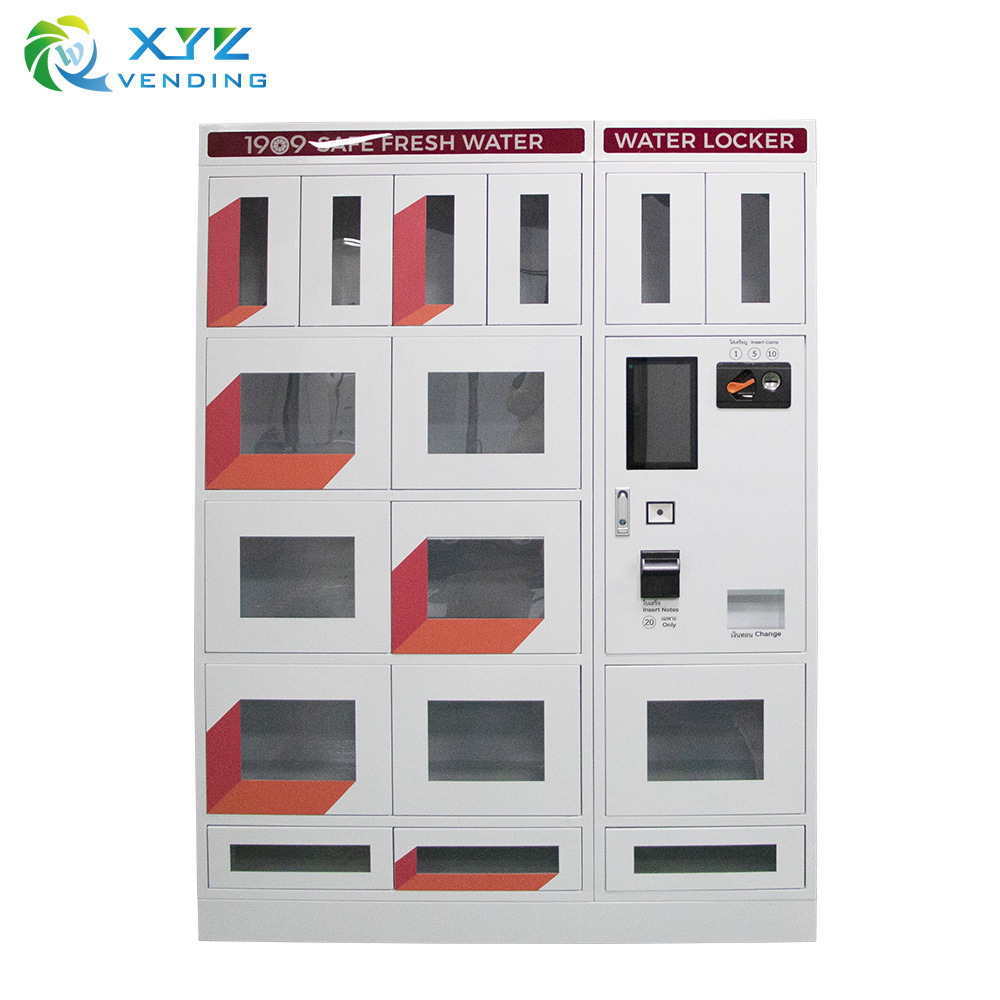 Shopping mall subway locker cabinet touch screen digital shoe water bottle vending machine