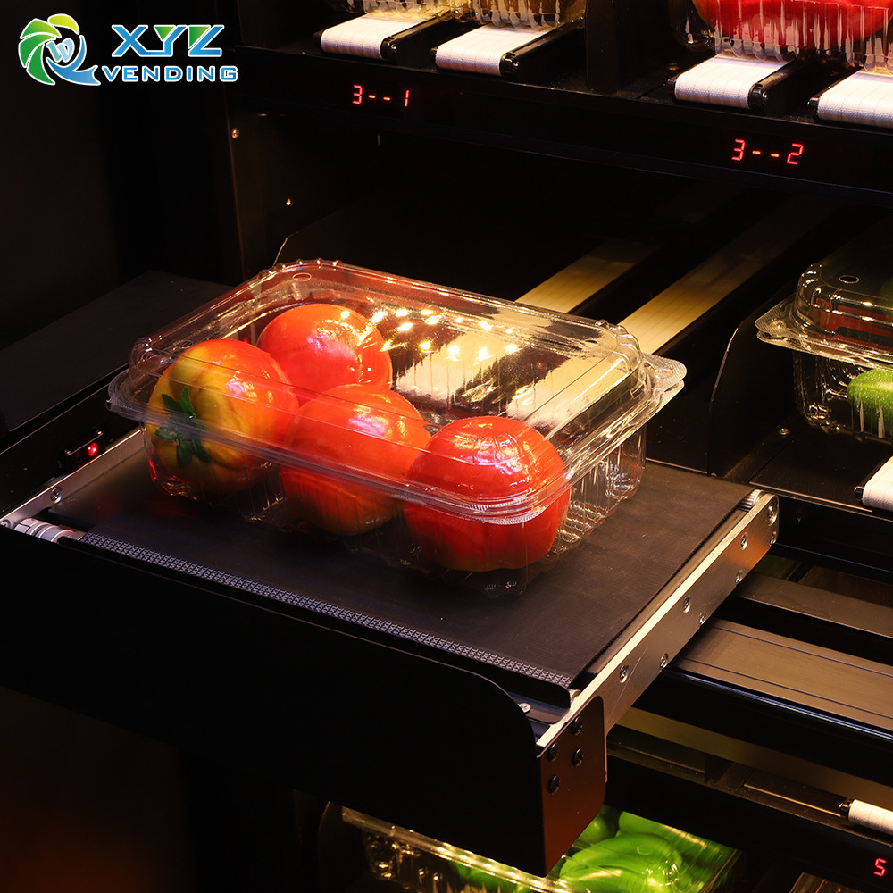 XYZ Custom Self Service Big Cabinet Refrigerated Salad Vegetable Fruit Egg Vending Machine For Foods