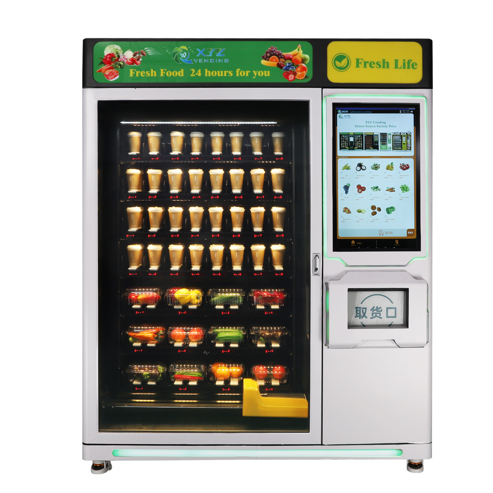 XYZ 24 Hours Self Service Store Vegetables Fruit Egg Automatic Fresh Food Vending Machines For Retail Items