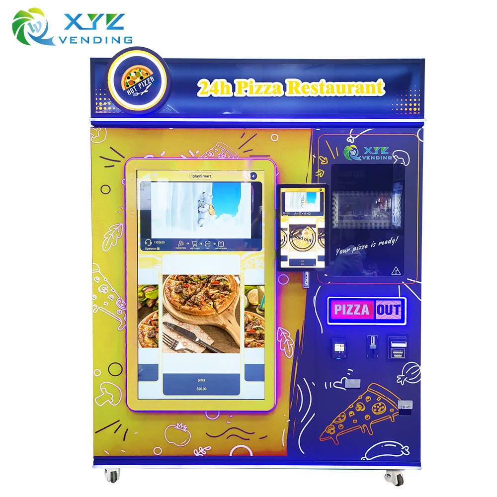 Business 2024 custom elevator touch screen automatic frozen heated food automatic pizza vending machine