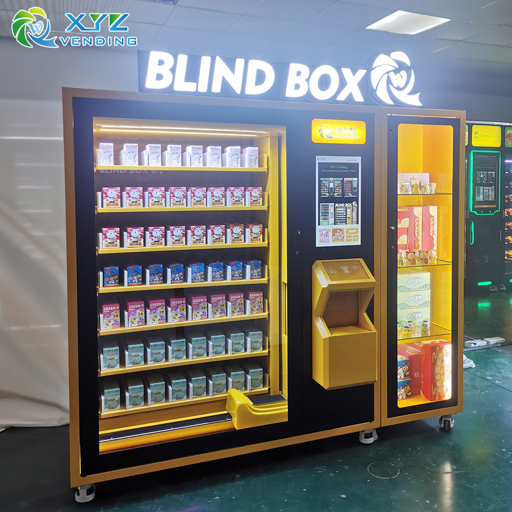 Luminous Letter Adjustable slots Automatic Pick-up Door gift touch screen lucky box vending machine