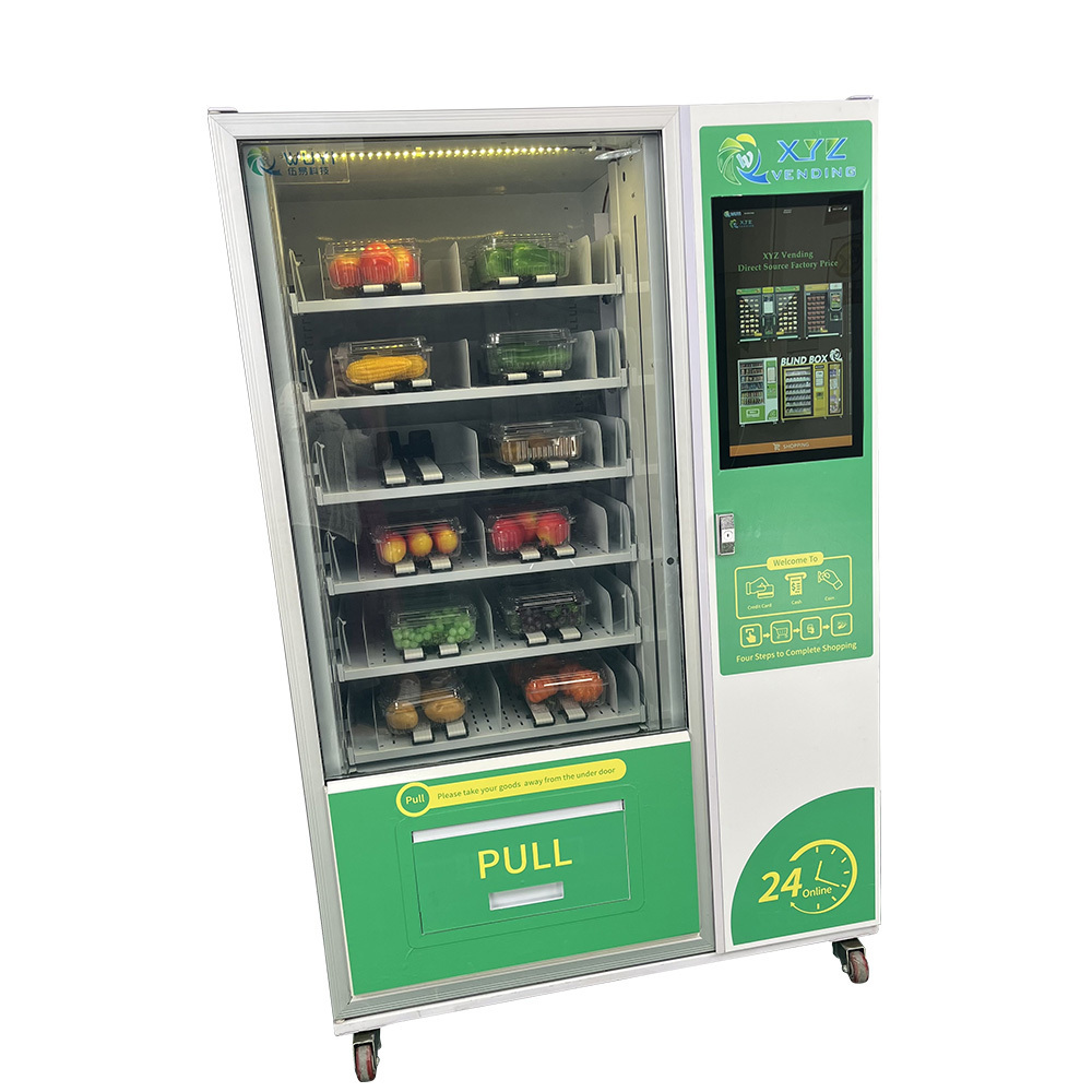 Elevator cheap large capacity cool refrigerated combo beverage milk tea snacks smoothie vending machine