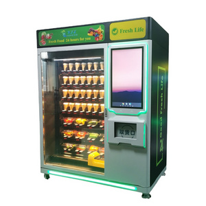 Big Cabinet XY Axis Lift System Steel Frame Fresh Food Salad Egg Milk Vending Machine For Sale