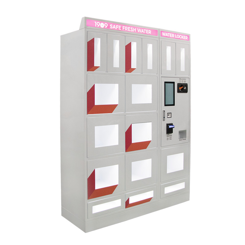 Shopping mall subway locker cabinet touch screen digital shoe water bottle vending machine