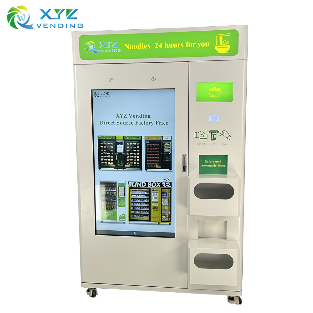 XYZ 24 Hours Self Service water heated instant cup hot food ramen noodle vending machine