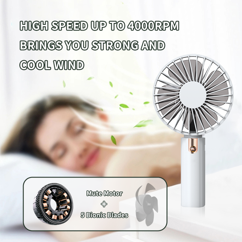 WYWD Custom Wholesale Bulk 3 in 1 Personal Small Portable Hand Held Table Usb Charging Fan Rechargeable Mini Handheld Fan