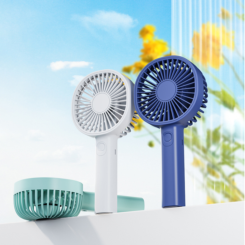 Portable Electric Mini Branded Green Hand Held Fan With Customize Logo From Shenzhen Factory