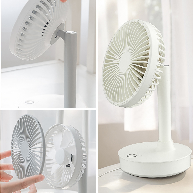 2024 Upgrade Mini Fan Portable Usb Outdoor Standing Table Fan Rechargeable Desktop Air Cooler Fan