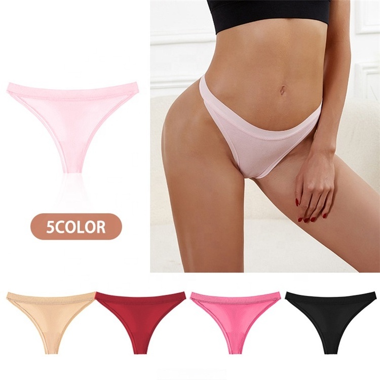 Ladies Cotton Underwear Panties Low-rise Sexy t Back Thong G String Plus Size Women's Yoga Butt Thongs