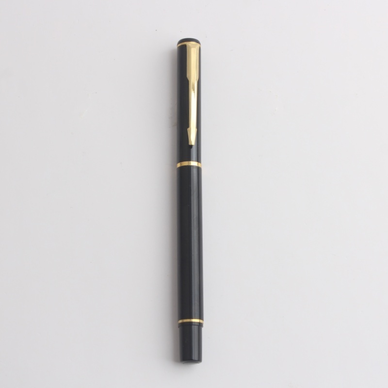 WENYI Black metal fountain pen with replaceable ink cartridge for students practicing handwriting