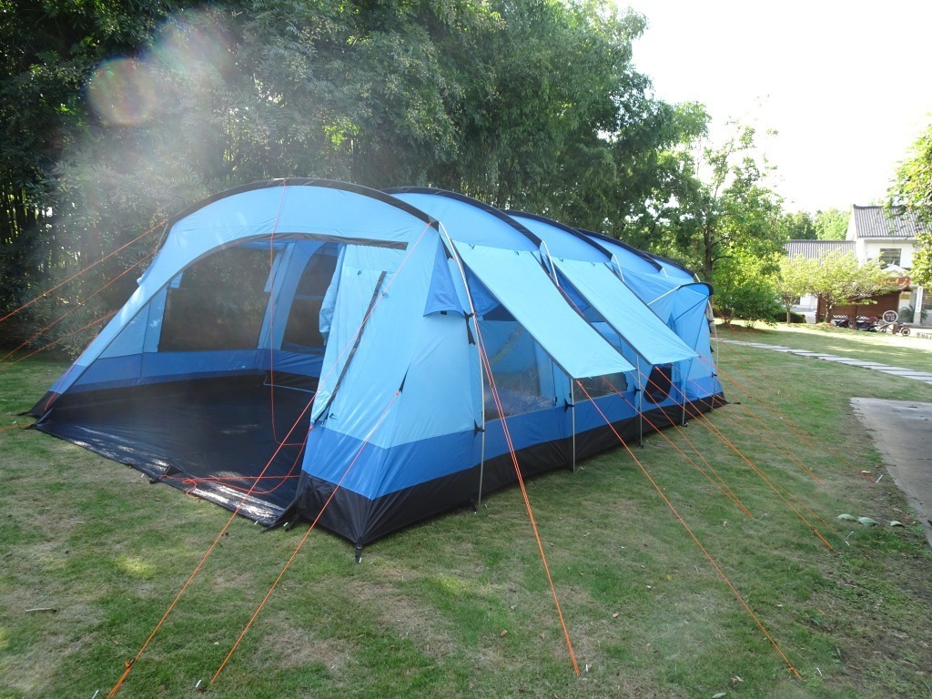 5 - 8 Persons Large Luxury 2 Rooms 1 Living Room  Family Tent Double Layers Outdoor Camping Tent