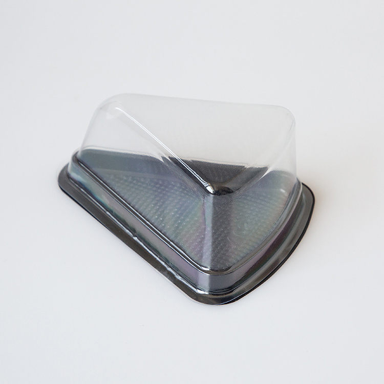 Wholesale Triangular cake box  clear plastic cake/dessert/bakery/ pastry  containers with lid