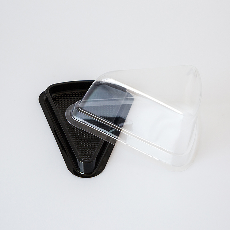 Wholesale Triangular cake box  clear plastic cake/dessert/bakery/ pastry  containers with lid