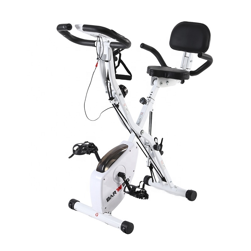 Upright Portable & Multifunctional Magnetic Resistance Foldable Exercise Bike For Sale