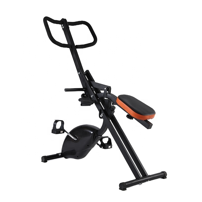 Heavy Duty Adjustable Resistance Exercise Bike And Total Crunch Power Rider For Home Gym