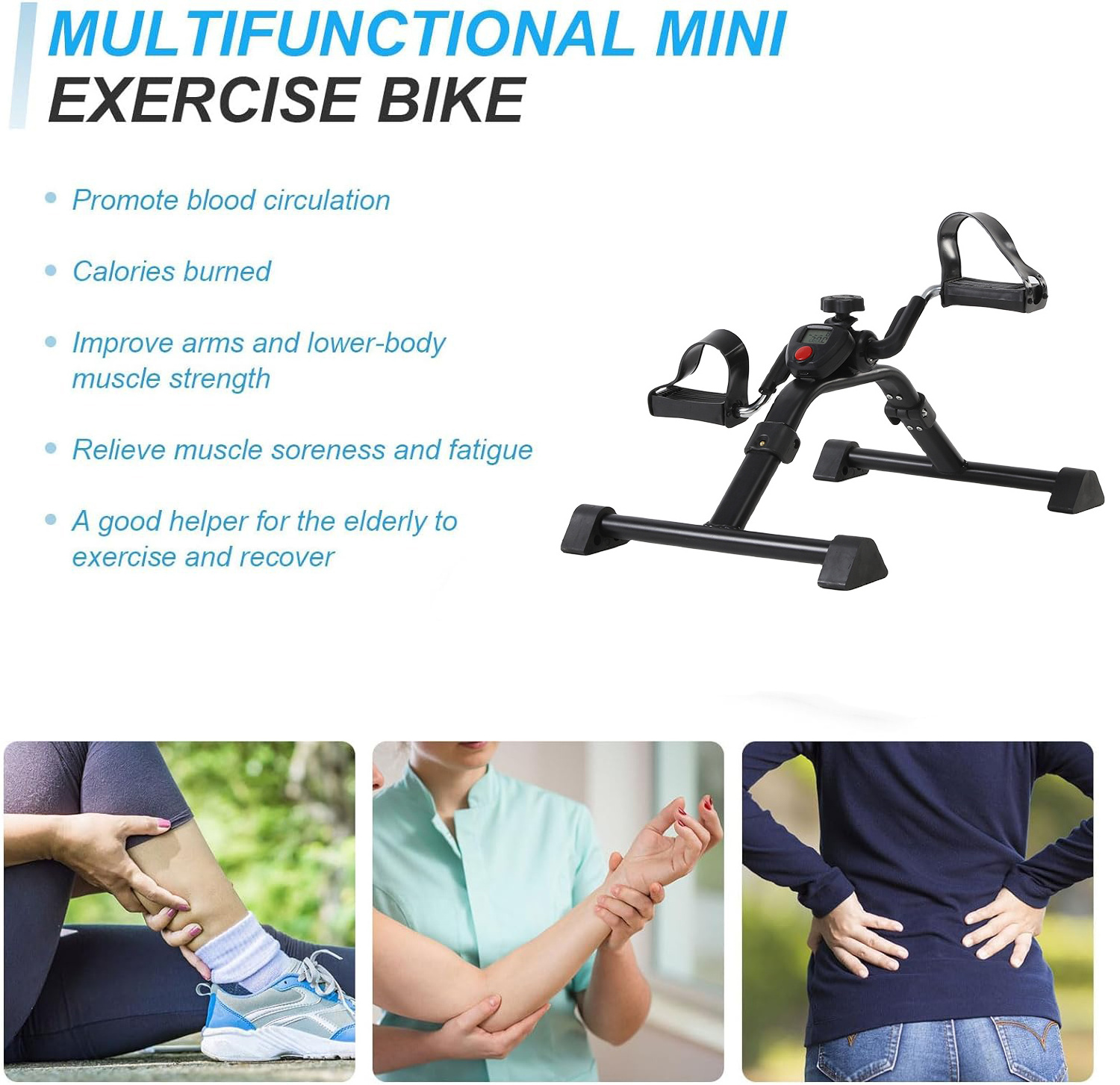 OEM & ODM Home Gym Desk Sitting Leg Trainer Portable Mini Foot Pedal Exercise Machine