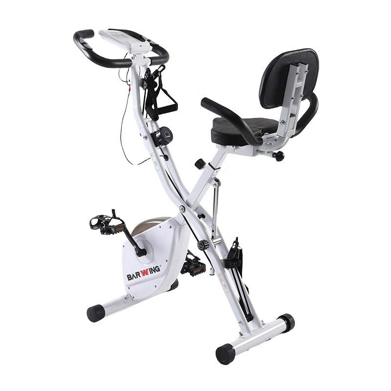 Upright Portable & Multifunctional Magnetic Resistance Foldable Exercise Bike For Sale