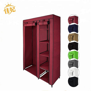 Folding portable non woven fabric wardrobe closet assemble clothes storage wardrobe