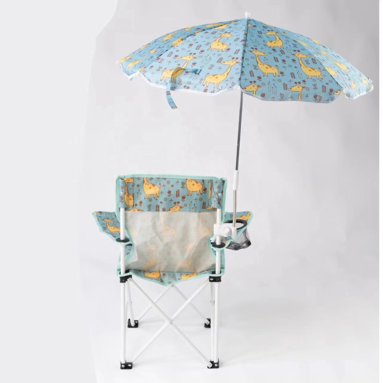 Sun protection cartoon animal baby beach chair Folding chair portable with umbrella