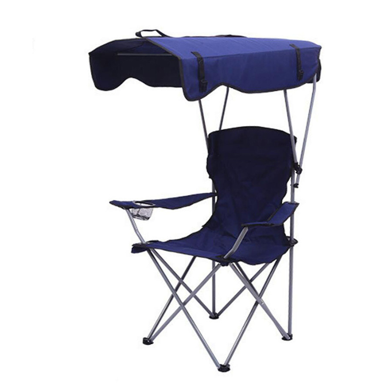 Camping Accessories 2024 Folding Camping Chair Portable Beach Chair Cozy Fishing Chair with Umbrella