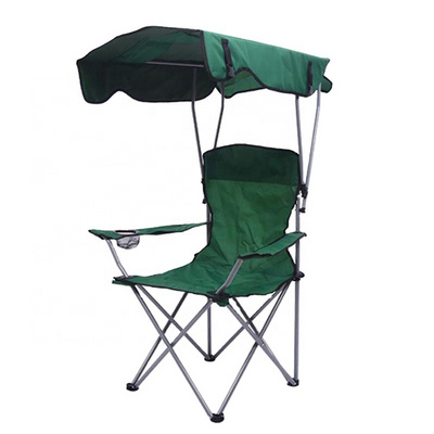 Camping Accessories 2024 Folding Camping Chair Portable Beach Chair Cozy Fishing Chair with Umbrella