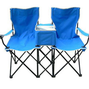 Portable double sunscreen sunshade beach chair Custom Foldable Hot Sale Portable Camping bench Double Seat camping Chair