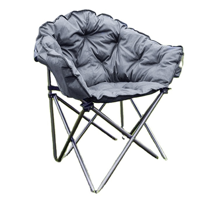 Beach Products Customized Oversize Padded Sofa Heated Moon Reclining Foldable Camping Chair For Adults