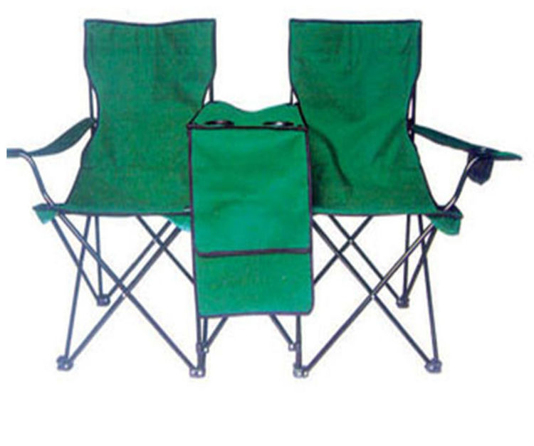 Portable double sunscreen sunshade beach chair Custom Foldable Hot Sale Portable Camping bench Double Seat camping Chair