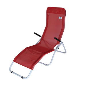 Aluminium Outdoor Adjustable Folding Camping Lounger Chaise Beach Chair Footrest