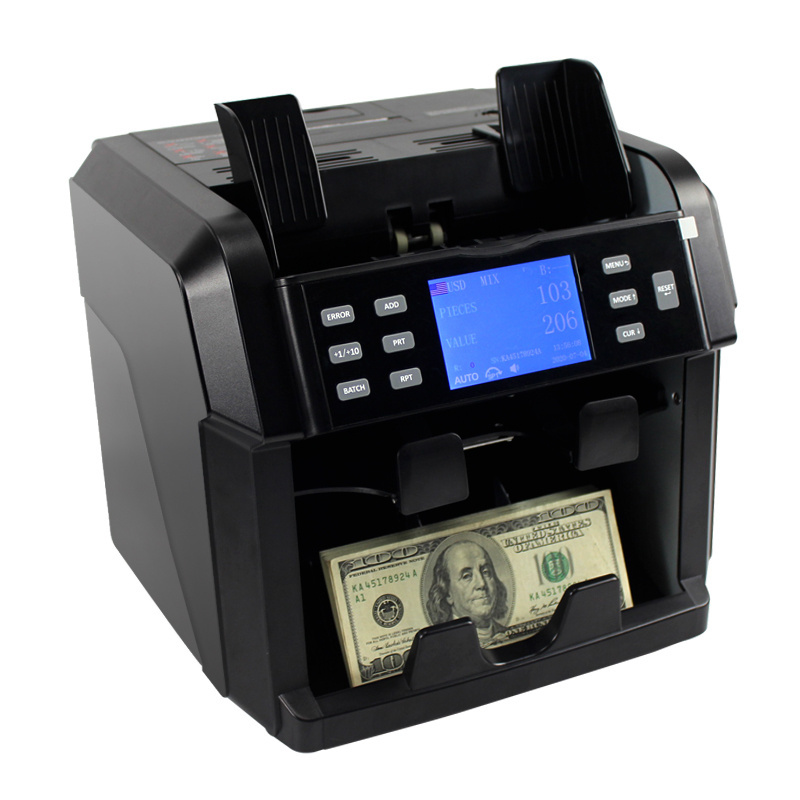 XD-2400 Mixed Value counter Fake notes sorter Money counter with Receipt printing function High quality Money Counting Machine