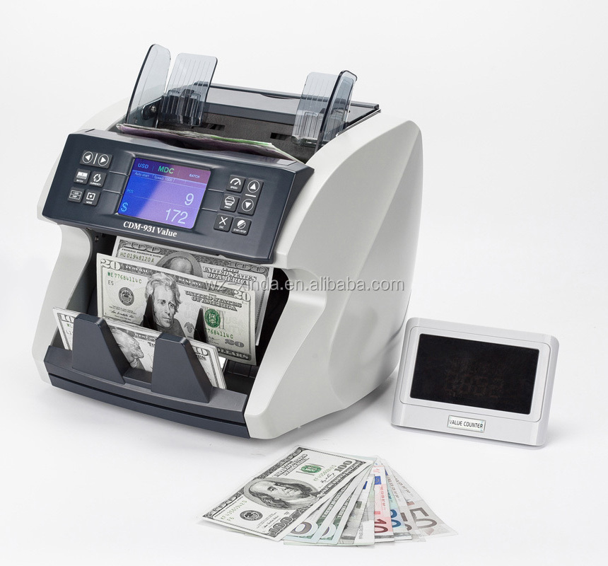 XD-770 CIS Fake Paper Money Counting Machine Value counter Polymer Mixed Banknotes Printing Bill Counter