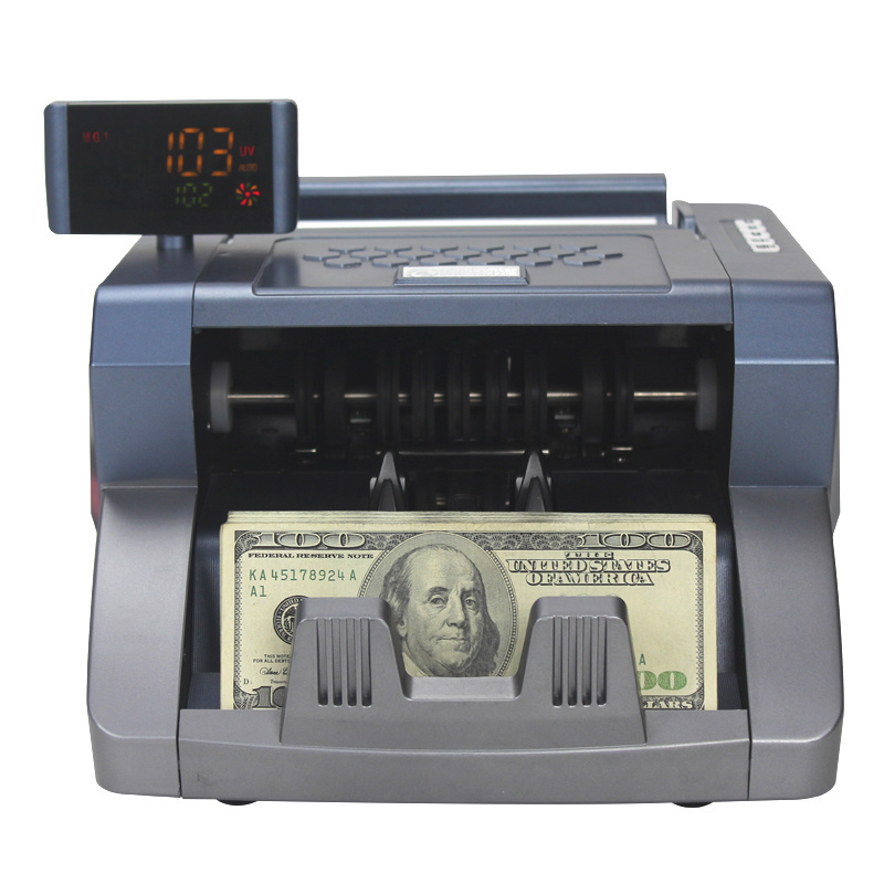 8810C Chargeable Bill Counting Machine Mult Currency Cash UV MG IR Money Counter Banknote Detector With Lithium Battery USD EUR