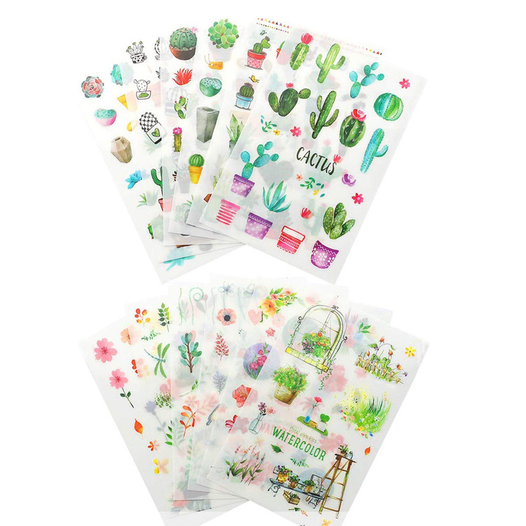 Custom clear logo sticker printed kiss cut transparent vinyl sticker sheets