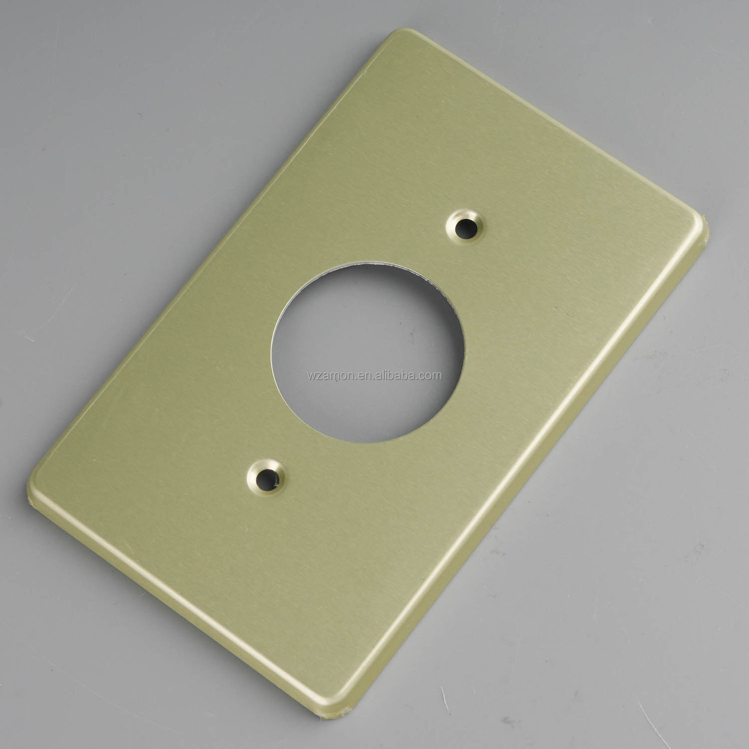 1-Gang Simple Single Wenzhou Switch Us 118 Golden Aluminum Toggle Wallplate Electrical Power Light Switch Cover Plate