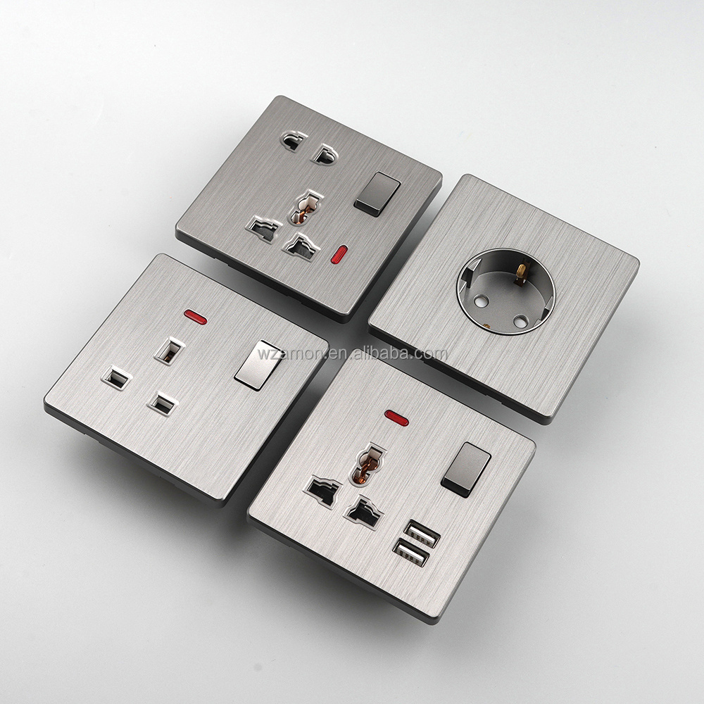 Gang Switched Socket Outlet Switch Wall Plate Covers