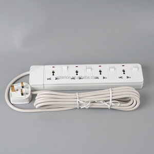 13A 4 Way 3m 5m cable Cord wire Power Plug And switched Extension Electrical UK multi 4gang socket with switch universal bar