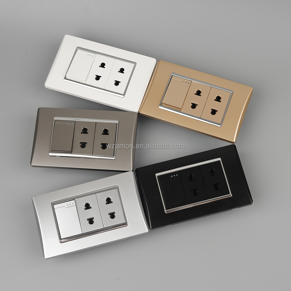 Factory Manufacture Various Morden Switch Socket Wall Electric Outlet Socket With Cover