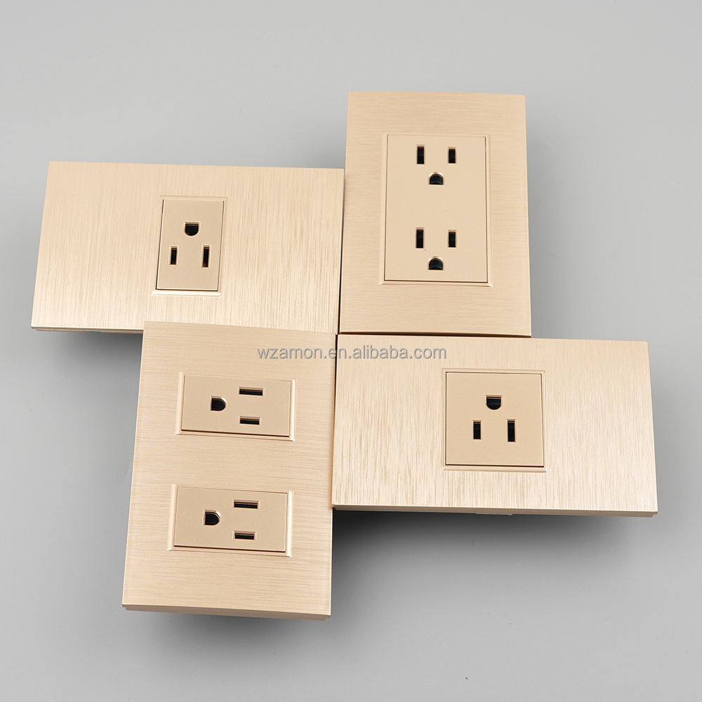 new 2023 modern outlets and switches toma corriente de lujo 110v electrical power socket light switch one gang switch for home