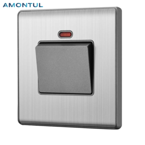 2023 New 86 Uk Bs Ultrathin Super-Slim Water Heater Dp Light Electric Power Stainless Steel 45A Ac Switch