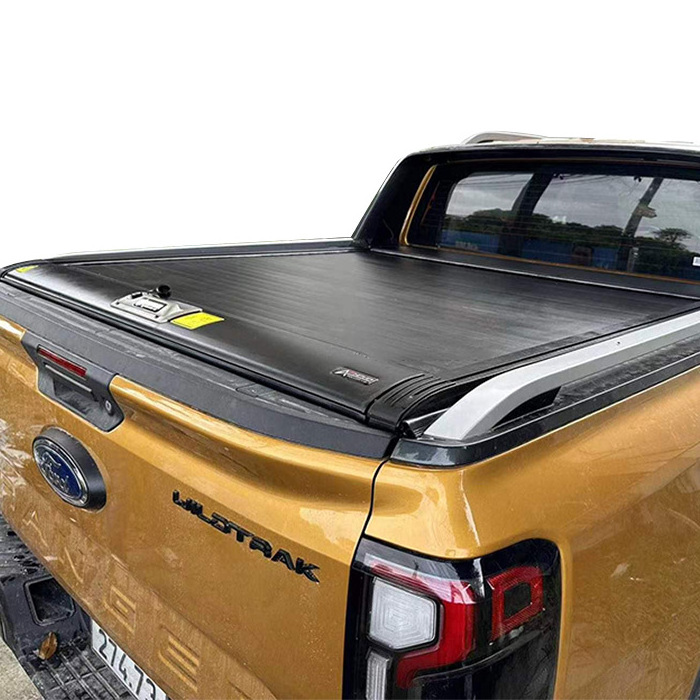 Aluminum Manual Truck Tonneau Cover Electric Auto Pickup Bed Roller shutter Cover Ford Ranger Waterproof anti theft lock