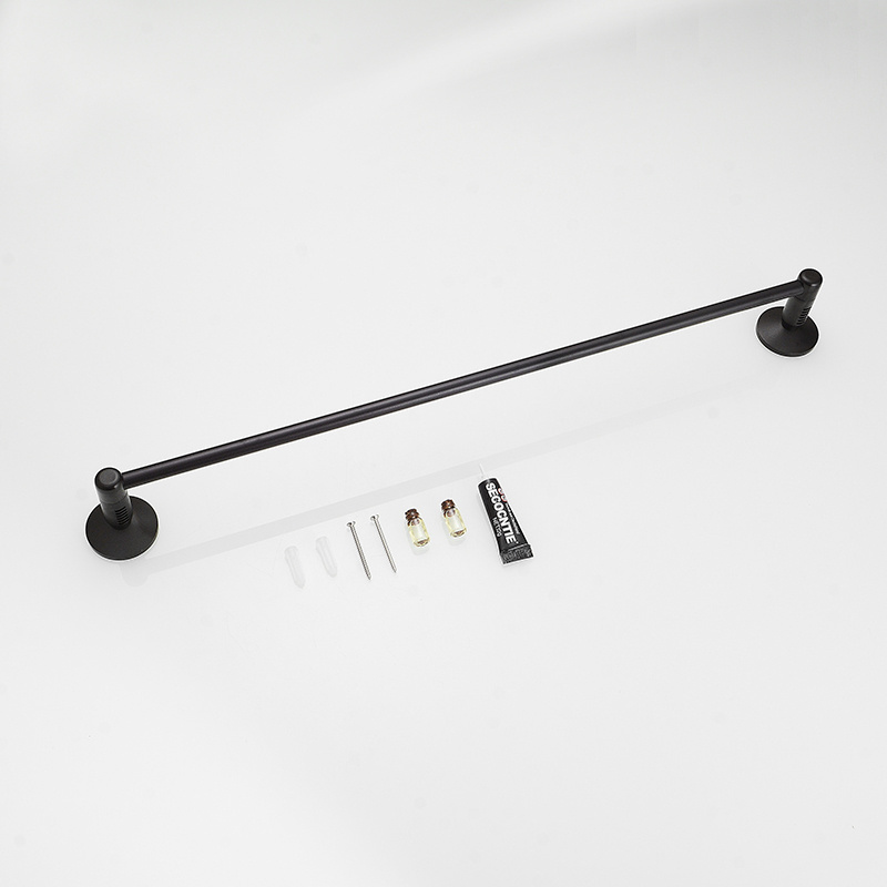 Wholesale bathroom towel rack black bathroom storage rack wall mounted single pole fragrance hanger