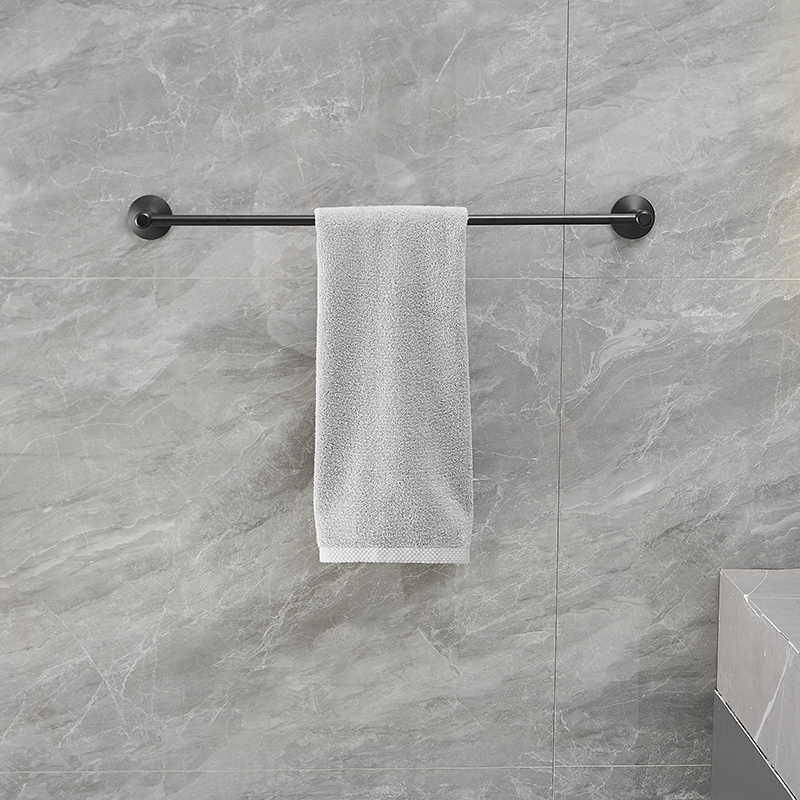 Wholesale bathroom towel rack black bathroom storage rack wall mounted single pole fragrance hanger