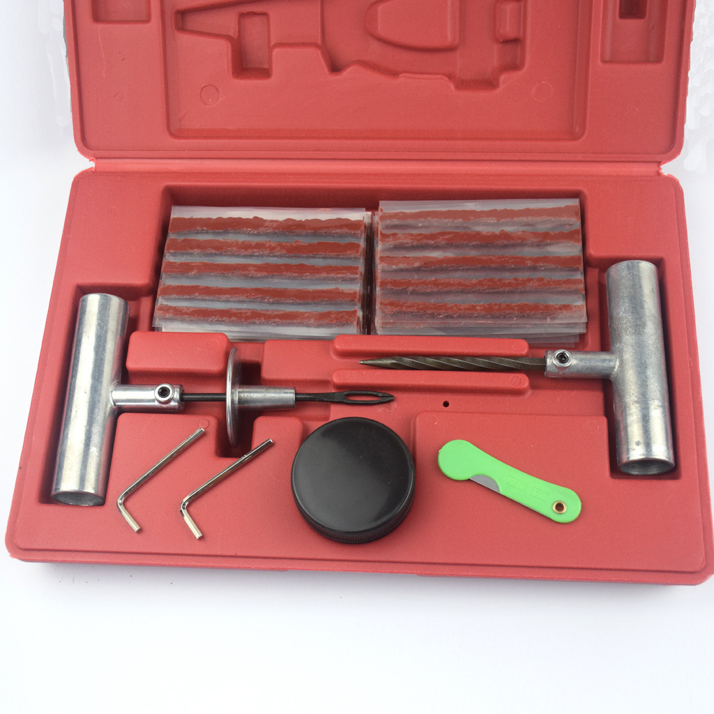 WZAUTO 57pcs portable emergency outdoor car truck auto tubeless tire puncture repair tools kit