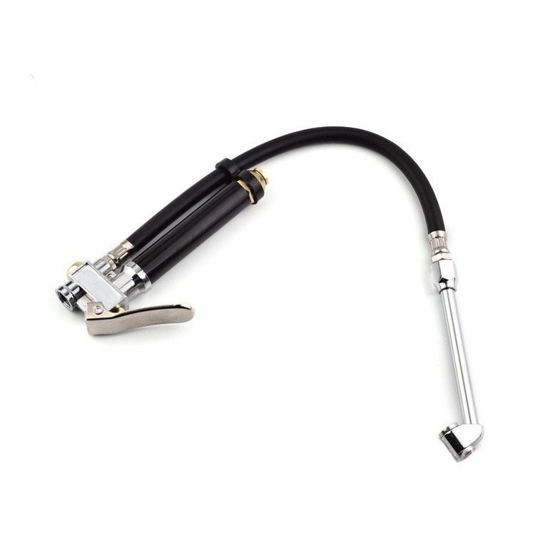 Best Price Air Tire Pressure Filler Gauge Dual Chuck Inflator Car Quality Compressor Hose Tire Gauge Portable Tire Pressure Gun