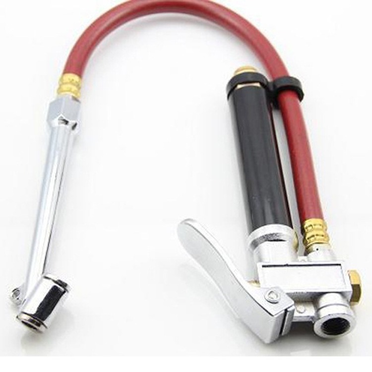 Best Price Air Tire Pressure Filler Gauge Dual Chuck Inflator Car Quality Compressor Hose Tire Gauge Portable Tire Pressure Gun