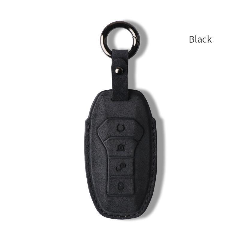 WZAUTO Manufacturers Wholesale Automobile Accessories Personality Custom Design Colorful Suede Car Key Fob Cover For BYD