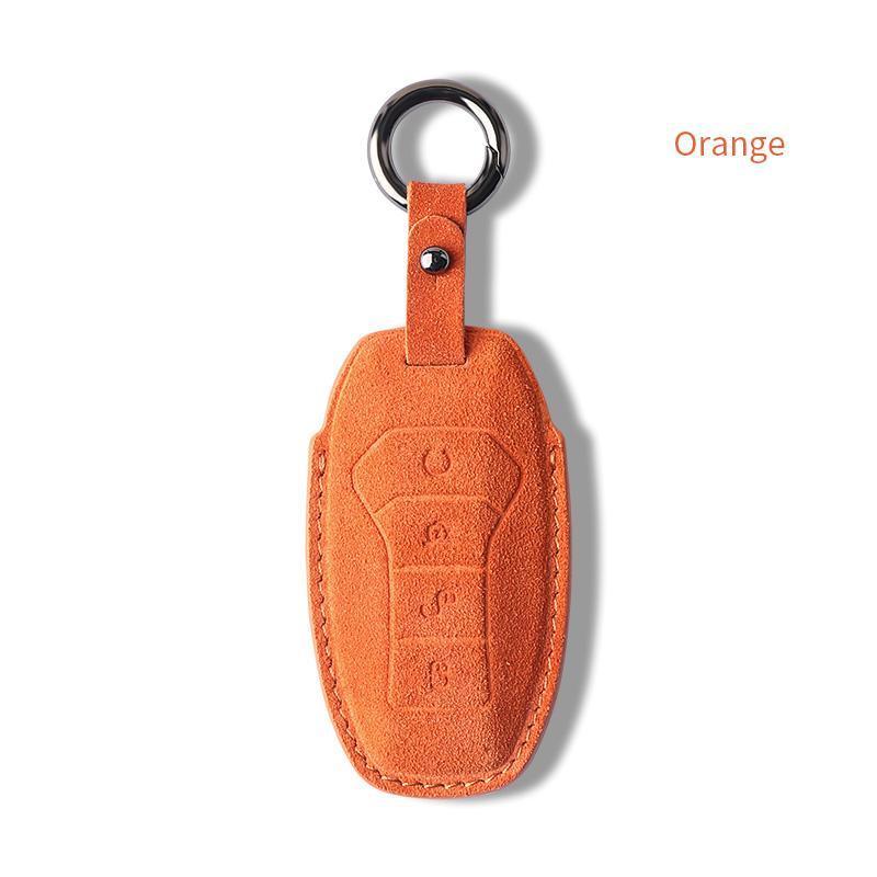 WZAUTO Manufacturers Wholesale Automobile Accessories Personality Custom Design Colorful Suede Car Key Fob Cover For BYD