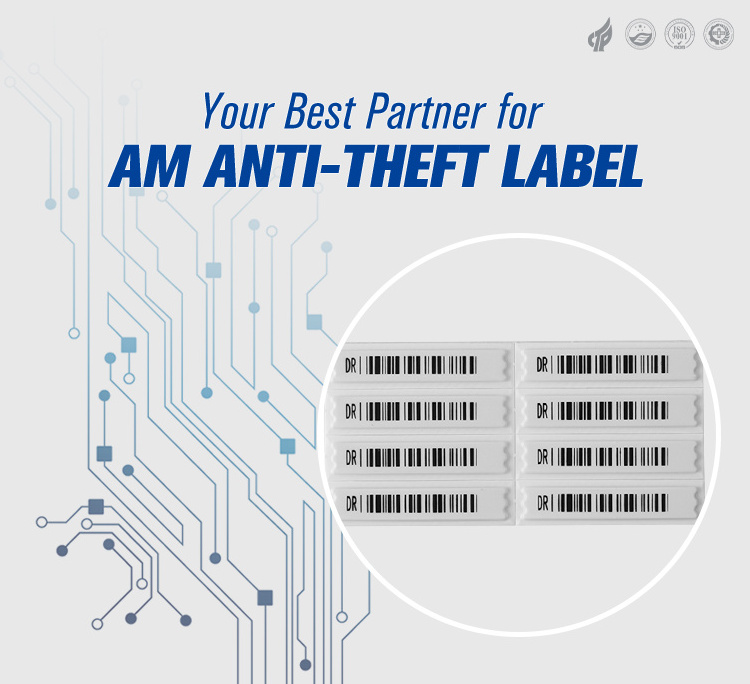 WZahoB hot-selling barcode AM label EAS label DR label for supermarket ...