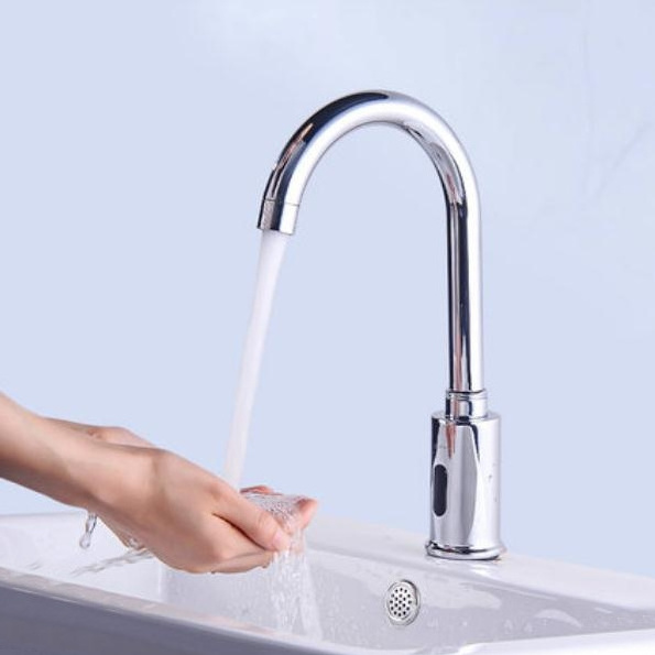 Chrome No handle new fully automatic faucet Hotel kitchen bathroom Deck Mounted Brass intelligent sensor faucet induction faucet